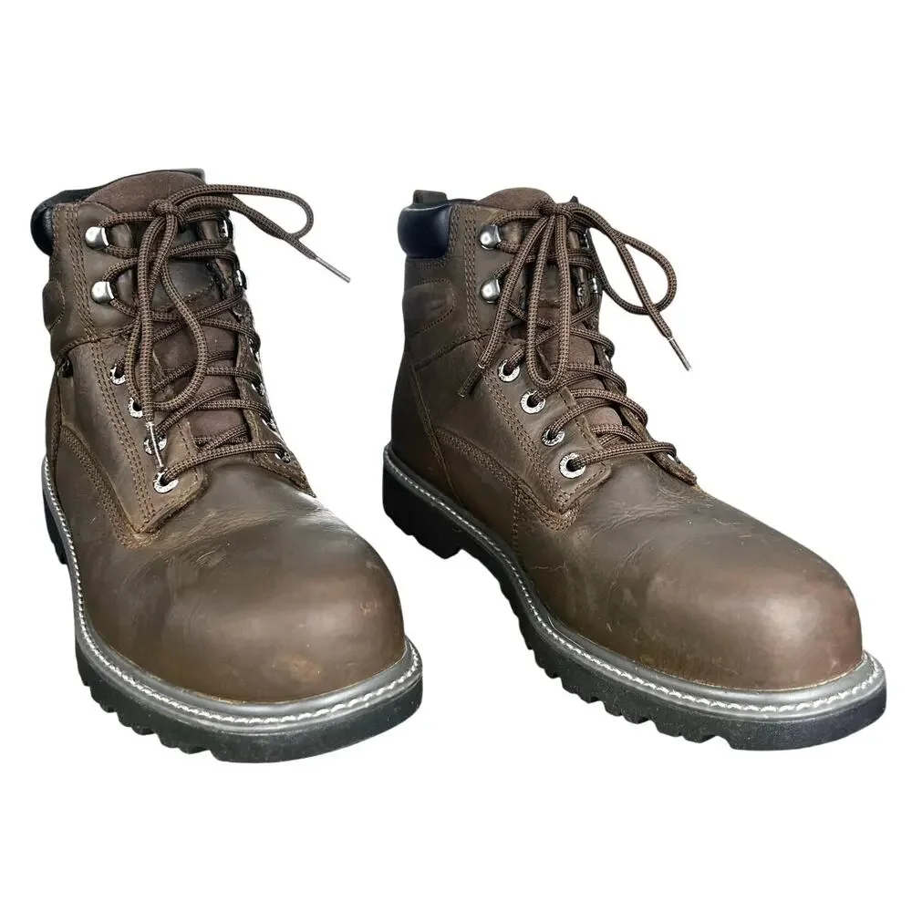 Wolverine Men’s Floorhand Brown Leather Steel Toe Work Boot Size US 12